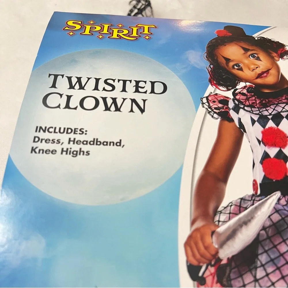 Spirit Twisted Clown Toddler 2T Halloween Costume - Picture 11 of 11